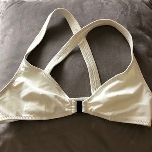 Solid & striped bikini top